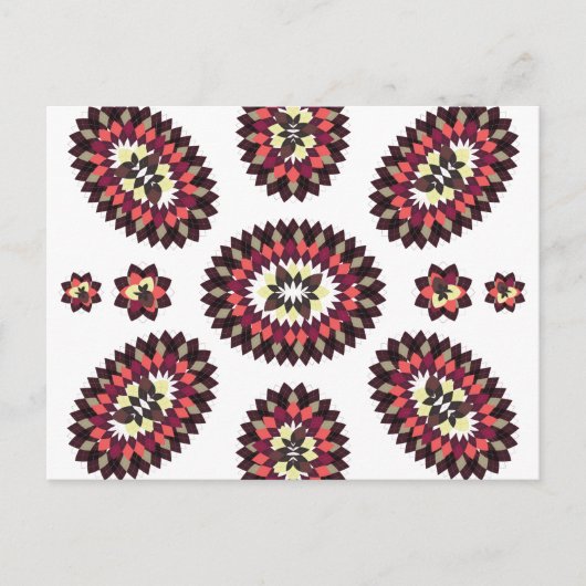 Mandala Blume Pattern Postkarte (Vorderseite)