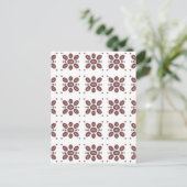 Mandala Blume Pattern Postkarte (Stehend Vorderseite)