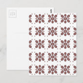 Mandala Blume Pattern Postkarte (Vorne/Hinten)