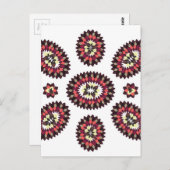 Mandala Blume Pattern Postkarte (Vorne/Hinten)