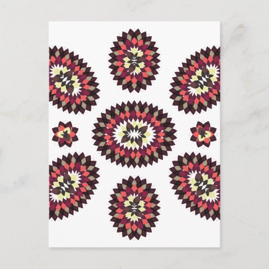 Mandala Blume Pattern Postkarte (Vorderseite)