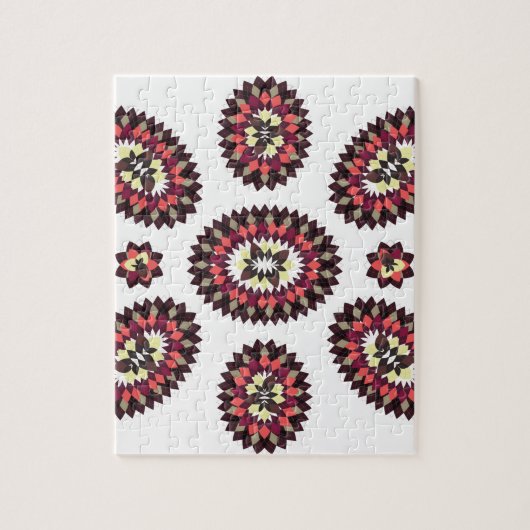 Mandala Blume Pattern Puzzle (Vertikal)