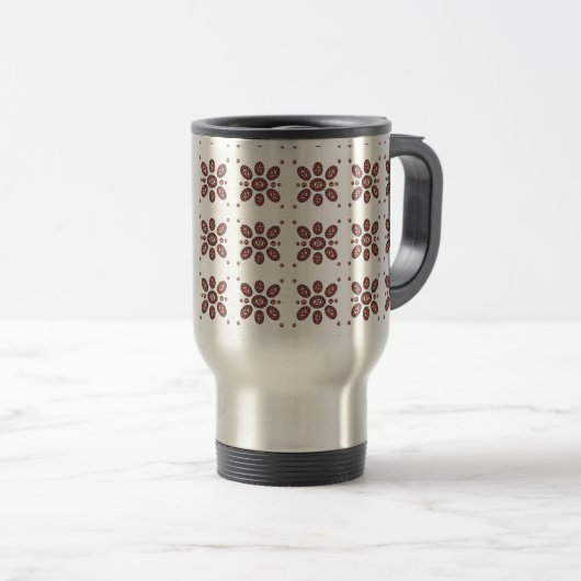 Mandala Blume Pattern Reisebecher (VorderseiteRechts)