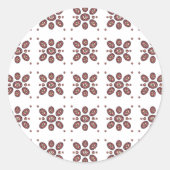Mandala Blume Pattern Runder Aufkleber (Vorderseite)