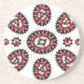 Mandala Blume Pattern Sandstein Untersetzer (Vorne)
