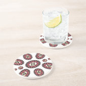 Mandala Blume Pattern Sandstein Untersetzer (Seite)