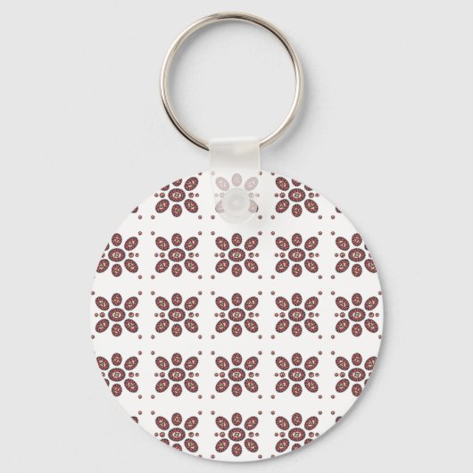 Mandala Blume Pattern Schlüsselanhänger (Vorderseite)