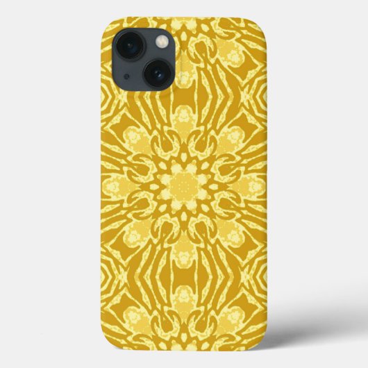 Mandala Blume Pattern - Senf Gold und Gelb Case-Mate iPhone Hülle (Rückseite)