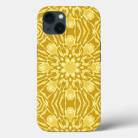 Mandala Blume Pattern - Senf Gold und Gelb