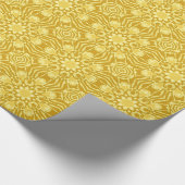 Mandala Blume Pattern - Senf Gold und Gelb Geschenkpapier (Ecke)