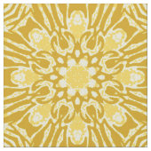 Mandala Blume Pattern - Senf Gold und Gelb Stoff (Nahaufnahme)