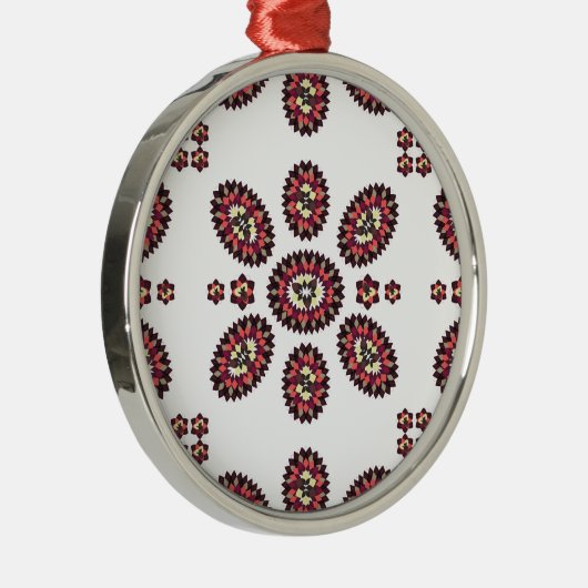 Mandala Blume Pattern Silbernes Ornament (Rechts)