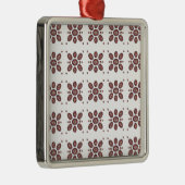 Mandala Blume Pattern Silbernes Ornament (Rechts)