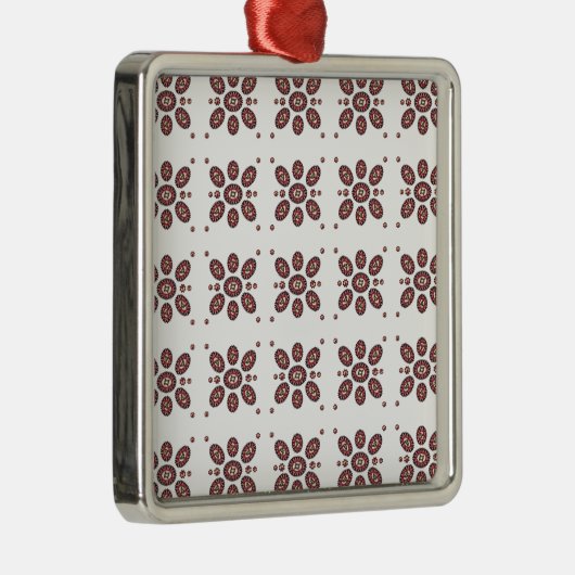 Mandala Blume Pattern Silbernes Ornament (Rechts)