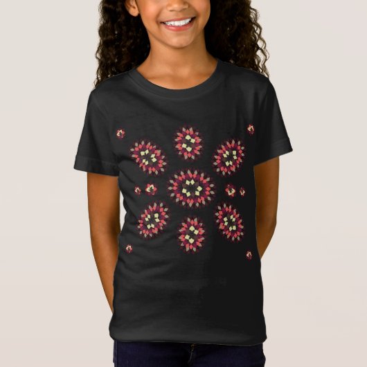 Mandala Blume Pattern T-Shirt (Vorderseite)