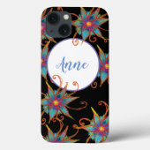 Mandala Blume Personalisiert Case-Mate iPhone Hülle (Rückseite)