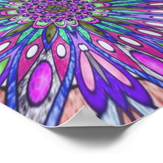 Mandala Blume Poster (Ecke)