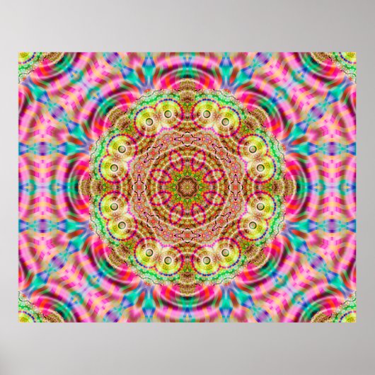 Mandala-Blume Poster (Vorne)