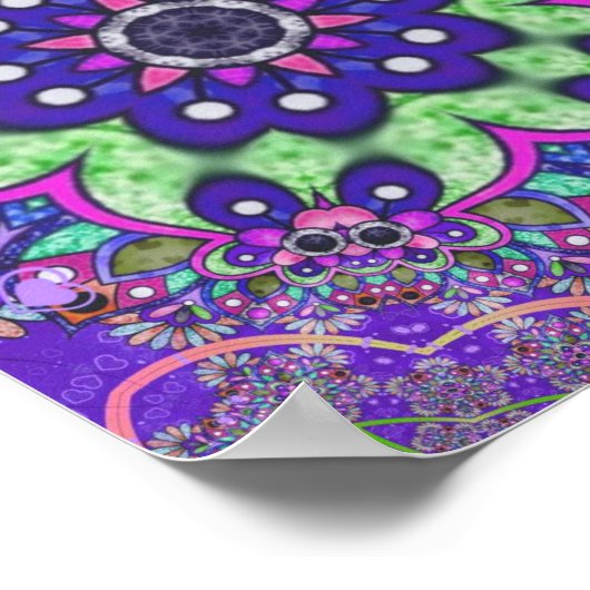 Mandala Blume Poster (Ecke)