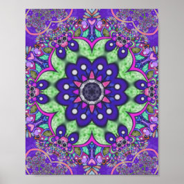 Mandala Blume Poster
