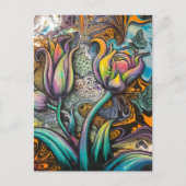 Mandala Blume Postkarte (Vorderseite)