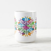 Mandala Blume rosa gelb Kaffeetasse (Mittel)