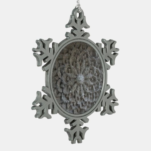 Mandala Blume Stone Pewter Snowflake Dekoration Schneeflocken Zinn-Ornament (Links)