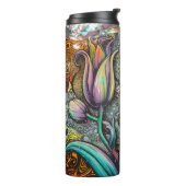 Mandala Blume Thermosbecher (Nach links gedreht)