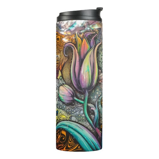 Mandala Blume Thermosbecher (Nach links gedreht)