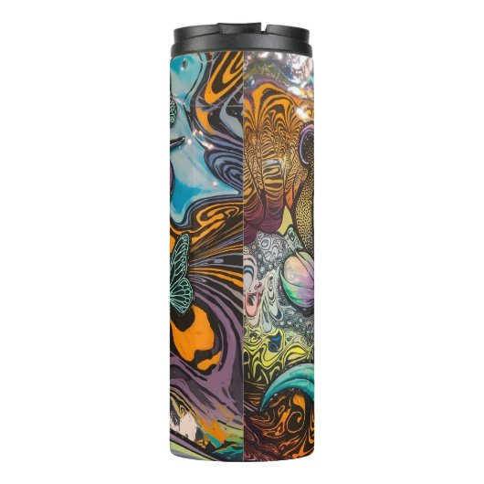 Mandala Blume Thermosbecher (Rückseite)