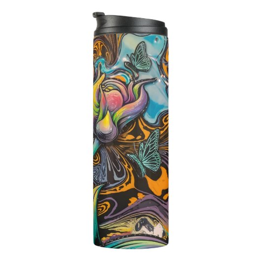 Mandala Blume Thermosbecher (Nach rechts gedreht)