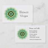 Mandala Blume Verbinden Sie Ihren Kunden Visitenkarte (Vorne/Hinten)