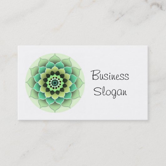 Mandala Blume Verbinden Sie Ihren Kunden Visitenkarte (Vorderseite)