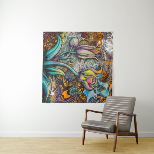 Mandala Blume Wandteppich (Beispiel (Horizontal))