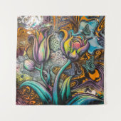 Mandala Blume Wandteppich (Vorderseite)