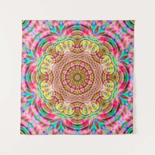 Mandala-Blume Wandteppich (Vorderseite)