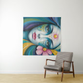 Mandala Blume Women Wandteppich (Beispiel (Horizontal))