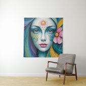 Mandala Blume Women Wandteppich (Beispiel)