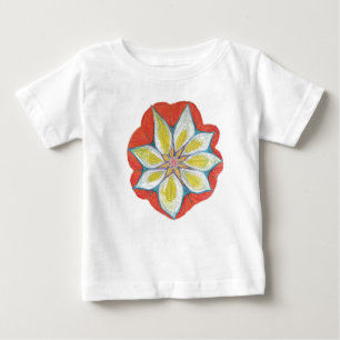 Mandala Blume Zeichnend Kleinkind Ruffle T-Shirt,  Baby T-shirt