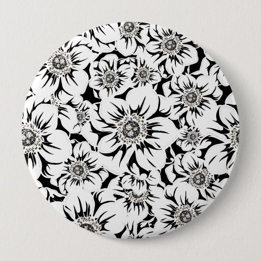 Mandala-Blumen 6 Button (Vorderseite)