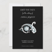 Mandala-Blumen-Angel-Logo – Dekorative Köder-Kunst Save The Date (Vorderseite)