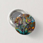 Mandala-Blumen Button (Vorne & Hinten)