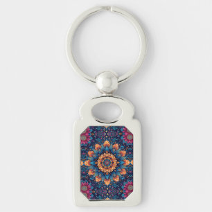 Mandala-Blumen-Digital-Art-Stil-23907. Schlüsselanhänger