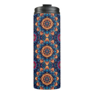 Mandala-Blumen-Digitalkunst-Stil-23907. Thermosbecher