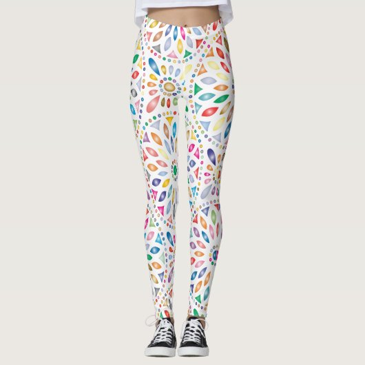 Mandala-Blumen-Leggings Leggings (Vorderseite)