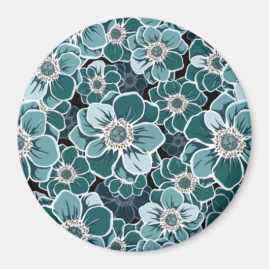 Mandala-Blumen Magnet (Vorne)