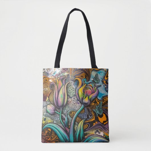 Mandala-Blumen Tasche (Vorderseite)