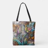 Mandala-Blumen Tasche (Rückseite)