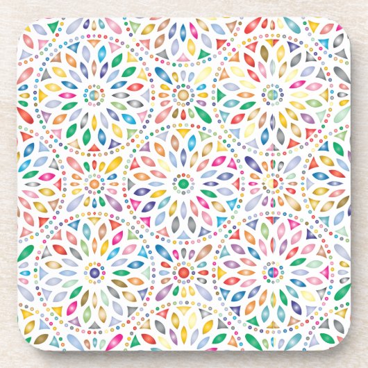 Mandala-Blumen-Untersetzer Getränkeuntersetzer (Vorderseite)