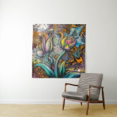 Mandala-Blumen Wandteppich (Beispiel)